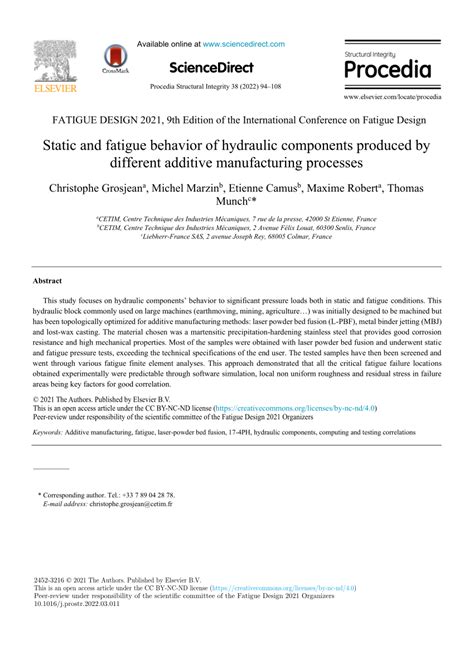 Pdf Effects Of Channel Contour Laser Strategies On Fatigue Properties