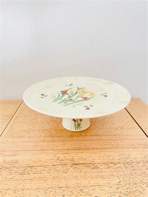 Vintage Ceramic Butterfly Cake Stand Butterfly Garden Trellis Etsy