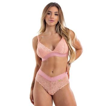 Conjunto Lingerie Renda Refor Ado Sem Bojo Sexy Luxo Legus Conjunto