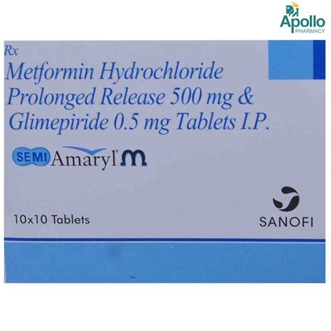 SEMI AMARYL M TABLET 10'S Price, Uses, Side Effects, Composition ...