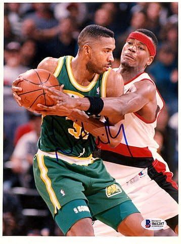 Authentic Autographed Derrick Mckey X Photo Seattle Sonics Beckett