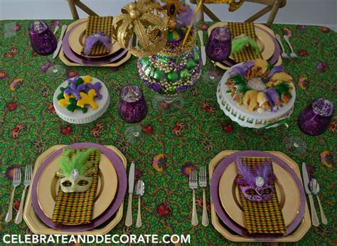 Mardi Gras Tablescape And Dinner For Four Celebrate And Decorate