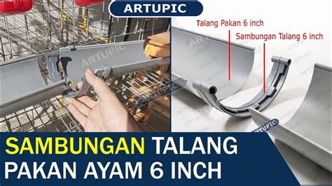 Sambungan Talang Pakan 6 Inch Tipe Setengah Lingkaran YouTube