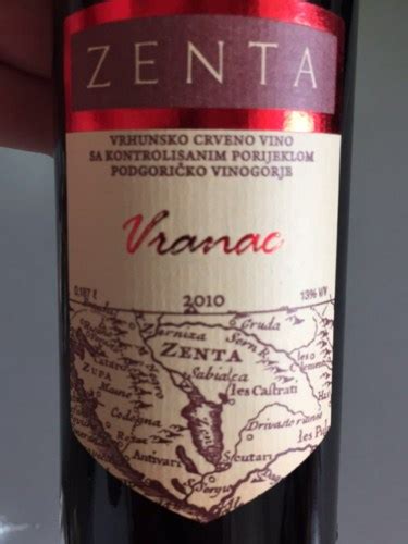 2010 Zenta Vinarija Vučinič Vranac Vivino US