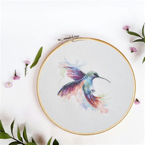 Hummingbird Cross Stitch Pattern Inspire Uplift