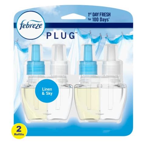 Febreze Fade Defy Plug Linen And Sky Scent Oil Air Freshener Dual Refill