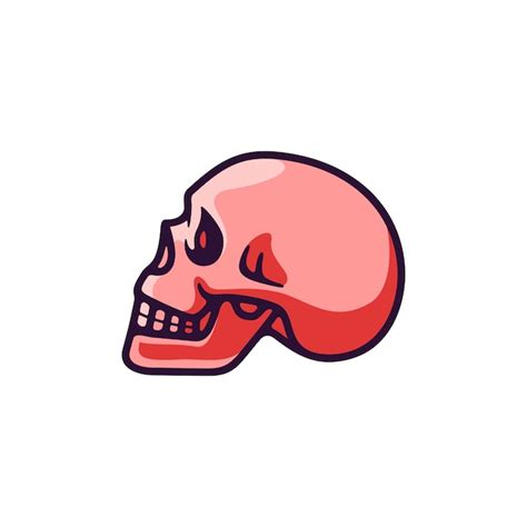 Skull side view vector illustration | Premium Vector