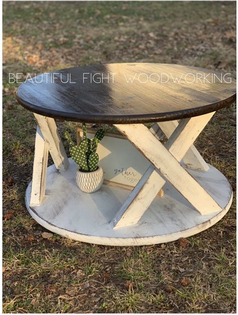 Round Farmhouse Coffee Table Plans Farmhouse Round Coffee Table Bodesewasude