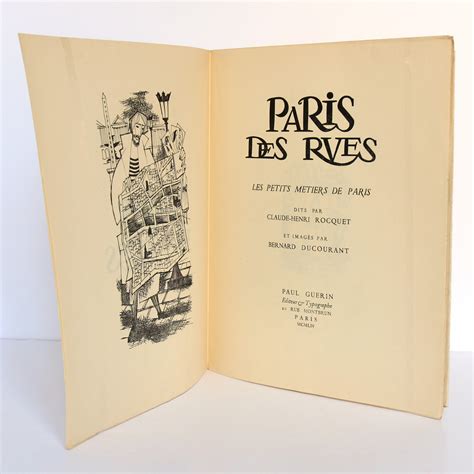 Paris Des Rues Les Petits M Tiers De Paris C H Rocquet