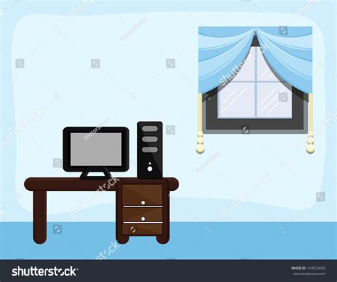 Study Room Cartoon Background Vector Stock Vector (Royalty Free ...