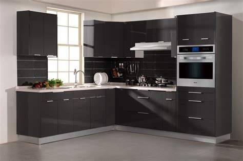 Glossy Grey Cabinet Stone Expo