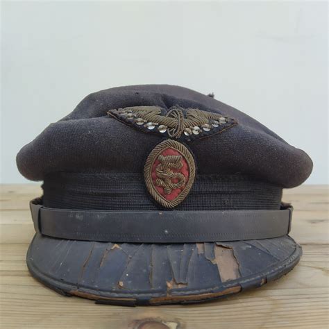 BERRETTO CAPPELLO DA FERROVIERE FFSS FS FERROVIE DELLO STATO VINTAGE