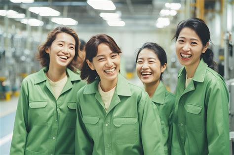 Premium AI Image | A group of worker in textile factory