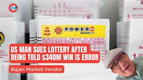 Us Man Sues Lottery After Being Told M Win Is Error Youtube