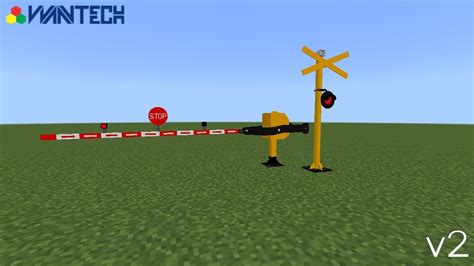 Minecraft Addon Railroad Crossing Wantech Type Lite V2 Youtube