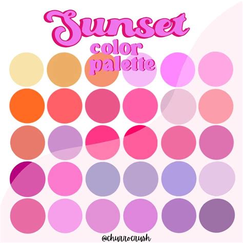 Sunset Procreate Color Palette Etsy