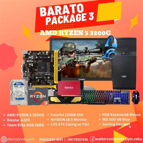 Pc Package 3 Amd Ryzen 3 3200g Dwinstore