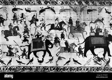 INDIA: MAHABHARATA. /nDetail of the battle of Kurukshetra, the ...