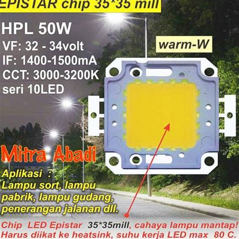 Jual Hpl W Epistar X Warm White K Ma For Lampu