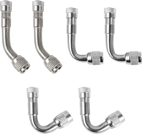 QWORK 6 Pièces Pneu Valve Rallonge Pneu Valve de Adaptateur Air Pneu