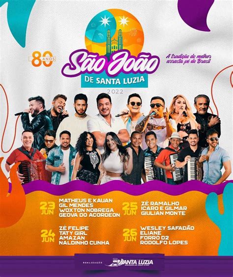 Santa Luzia Anuncia Programa O Do S O Jo O Shows De Wesley Safad O