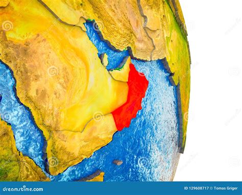 Karte Von Oman Auf Erde 3D Stock Abbildung Illustration Von Politisch