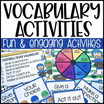 Vocabulary Activities - Fun activities for any subject | TPT