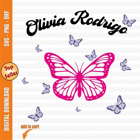 Olivia Rodrigo Name With Butterfly PNG and SVG Digital Download Cricut ...