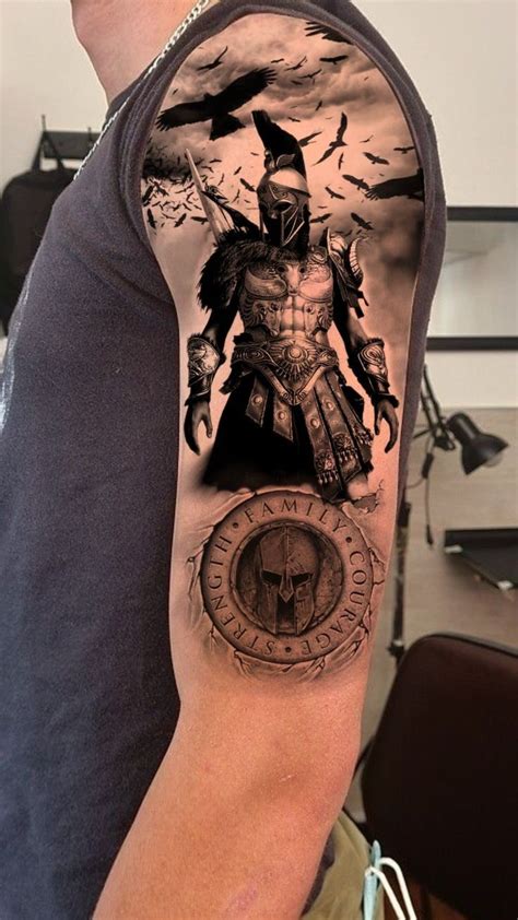 Pin by Alex Nordvargrr on Татухи Warrior tattoo sleeve Spartan