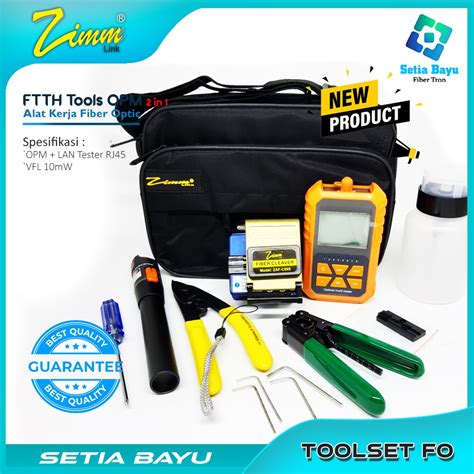 Jual FTTH Tool Set Alat Kerja Fiber Optik OPM 2 In 1 VFL Stripper Botol