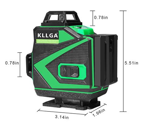 Nivel láser herramienta de nivelación 4D de 16 12 líneas luz verde