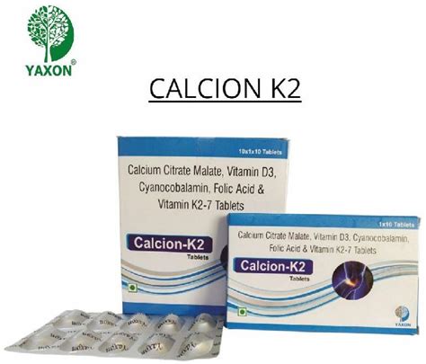 Calcium Citrate Malate Vitamin D3 Folic Acid K2 7 Tablets Manufacturer