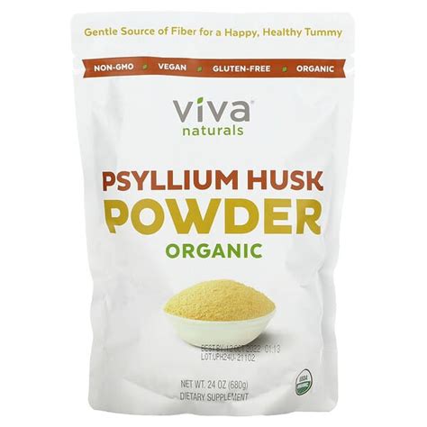 Viva Naturals Organic Psyllium Husk Powder 24 Oz 680 G