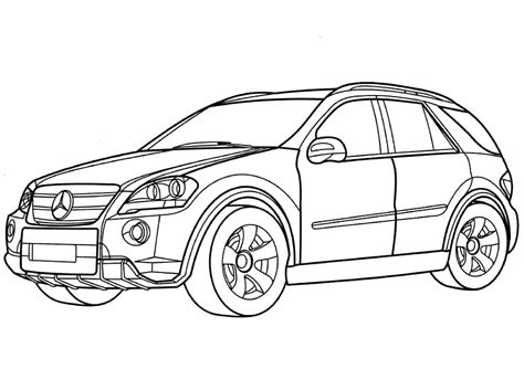 Coloriage Voiture Mercedes SLS AMG télécharger et imprimer gratuit