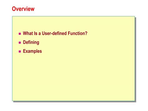 Ppt Module 10 Implementing User Defined Functions Powerpoint