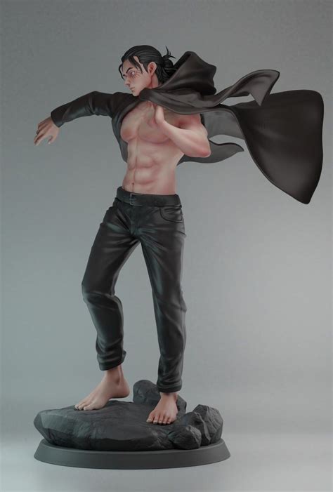 Eren Yeager Attack On Titan Figure Statue Stl 3d Print Etsy Uk