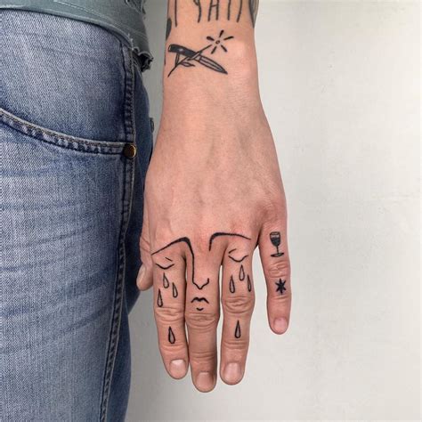 Handpoke Tattoos On Instagram Hand Composition Stickandpoke