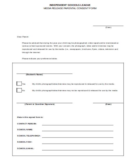 Free Sample Media Release Forms In Ms Word Pdf Excel