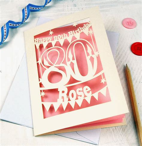 80th Birthday Card Designs