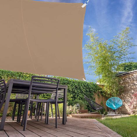 Relaxdays Tenda Da Sole Per Esterni Quadrata Idrorepellente Anti Uv