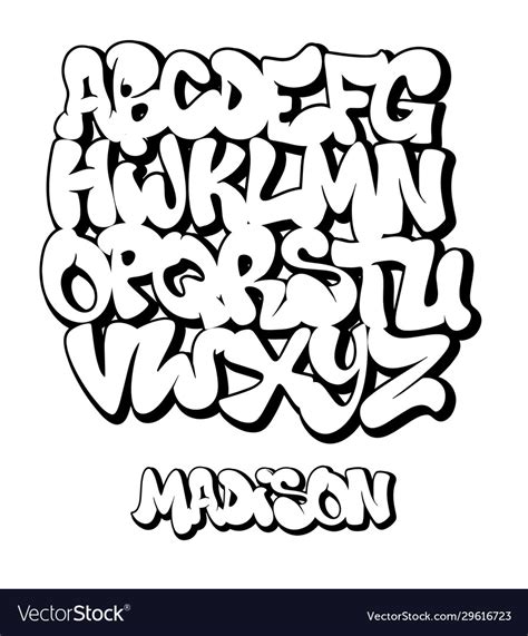 Street graffiti font handwritten typography Vector Image