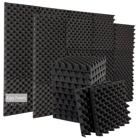 12pcs Pack 12 X12 X2 Studio Acoustic Foam Panels Ktv Sound Absorbing