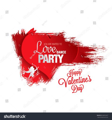 Valentines Day Poster Template Design Stock Vector Royalty Free