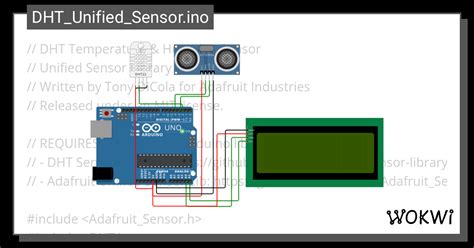 DHT Unified Sensor Ino Wokwi ESP32 STM32 Arduino Simulator