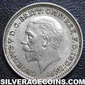 B George V British Silver Threepence Silver Age Coins