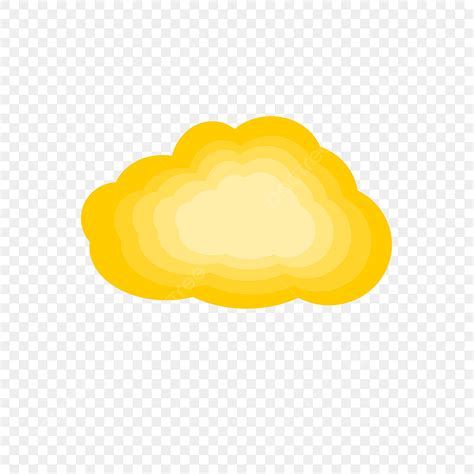 Diseño Simple Minimalista Elegante Nube Suave Amarillo Vector Png PNG