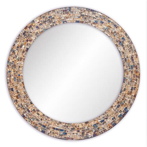 Decorshore 24 Decorative Mosaic Glass Wall Mirror Gold