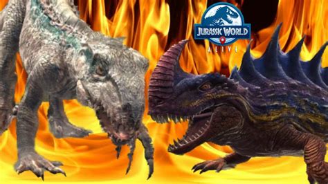 Legendary Indoraptor Gen 2 Vs Legendary Monolometrdodon Plus More Jurassic World Alive Youtube