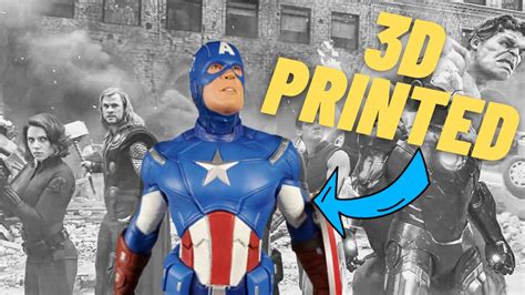 I 3D PRINTED And Painted America S A Captain America Avengers YouTube