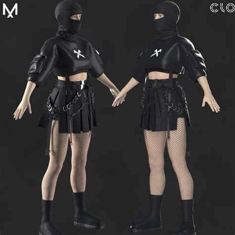 New Outfit Female Obj Mtl Fbx Zprj 3d Model Cgtrader